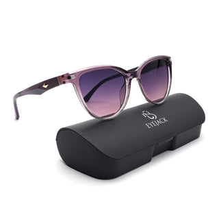 Eyejack Cateye Sunglasses for Women (Purple Lens | Purple Frame - 90160CL815)