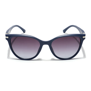 Eyejack Cateye Sunglasses for Women (Grey & Clear Lens | Navy Blue Frame - 90160CL817)