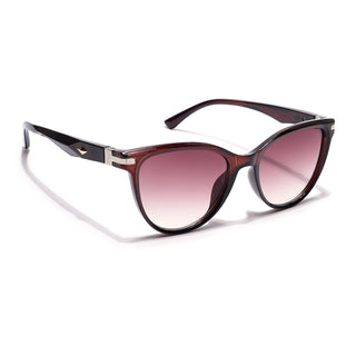 Eyejack Cateye Sunglasses for Women (Brown & Clear Lens | Brown Frame - 90160CL818)