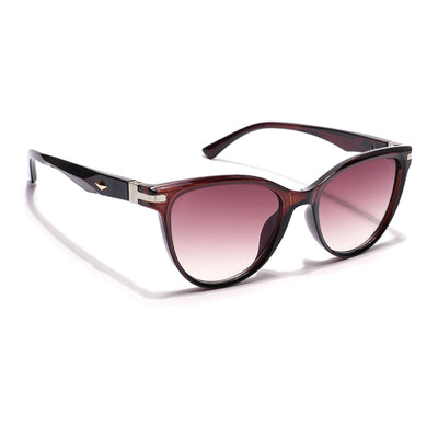 Eyejack Brown & Clear Cateye Sunglasses for Women (90160CL818)