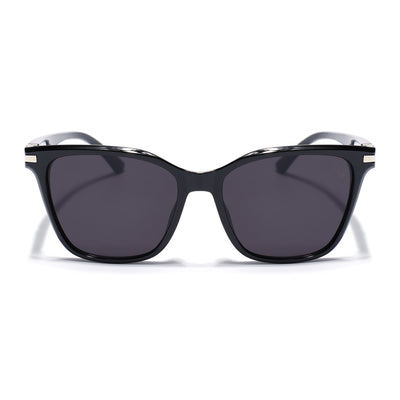 Eyejack Square Sunglasses for Men & Women (Black Lens | Black Frame - 90161CL770)