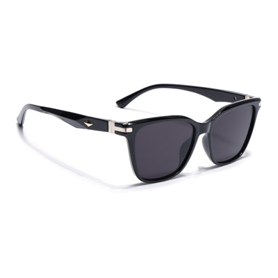 Eyejack Square Sunglasses for Men & Women (Black Lens | Black Frame - 90161CL770)