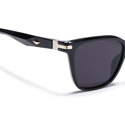 Eyejack Square Sunglasses for Men & Women (Black Lens | Black Frame - 90161CL770)