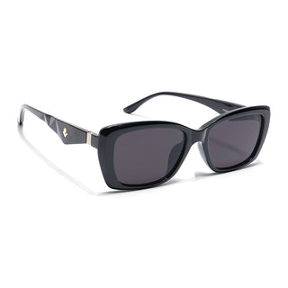 Eyejack Black Rectangle Sunglasses for Men & Women (90164CL848)