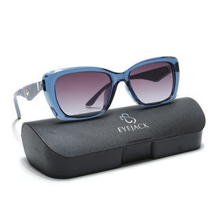 Eyejack Blue Rectangle Sunglasses for Men & Women (90164CL849)