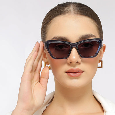 Eyejack Blue Cateye Sunglasses for Women (90165CL850)