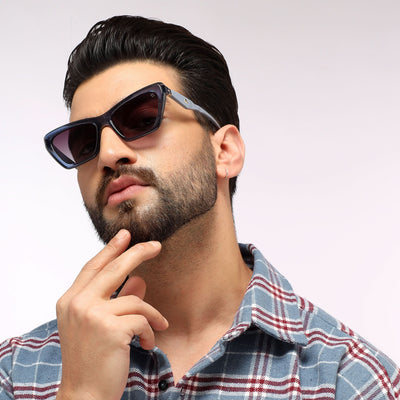 Eyejack Blue Cateye Sunglasses for Women (90165CL850)