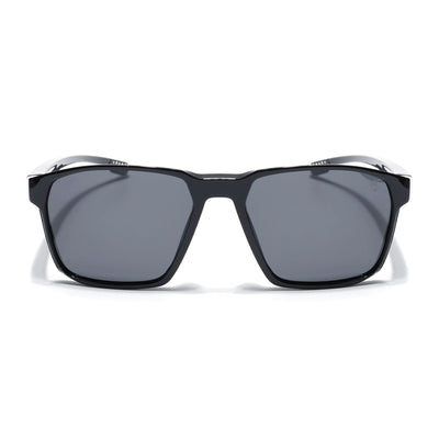 Eyejack Black Square Polarized Sunglasses for Men & Women (91143PCL1147)