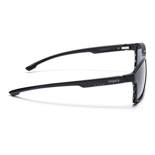 Eyejack Black Square Polarized Sunglasses for Men & Women (91143PCL1147)