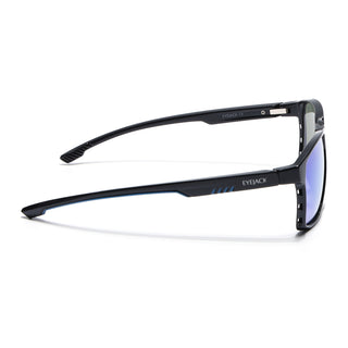 Eyejack Shine Black Square Polarized Sunglasses for Men & Women (91143PCL1149)