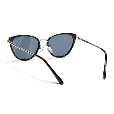 Eyejack Black & Silver Cateye Sunglasses for Women (9429CL1098)