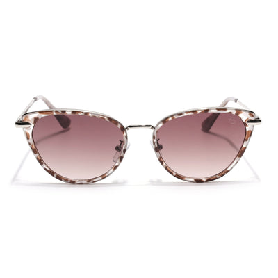 Eyejack White & Brown Cateye Sunglasses for Women (9429CL1101)