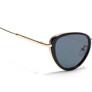 Eyejack Black & Golden Cateye Sunglasses for Women (9435CL1103)