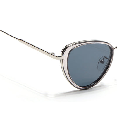 Eyejack Grey & Silver Cateye Sunglasses for Women (9435CL1104)