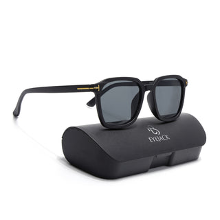 Eyejack Black Square Sunglasses for Men & Women (97109CL1062)