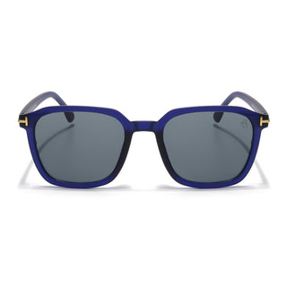 Eyejack Blue Square Sunglasses for Men & Women (97109CL1063)