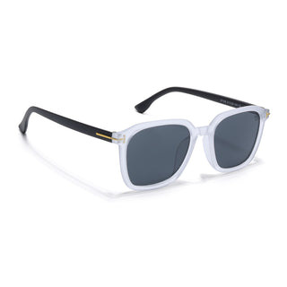 Eyejack Grey Square Sunglasses for Men & Women (97109CL1064)