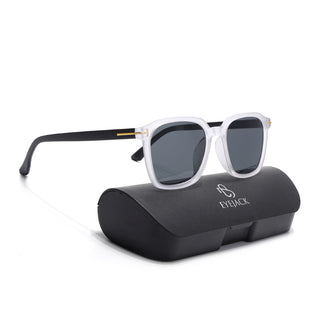 Eyejack Grey Square Sunglasses for Men & Women (97109CL1064)