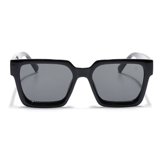 Eyejack Shine Black Square Sunglasses for Men & Women (98018CL1152)