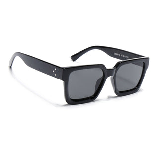 Eyejack Shine Black Square Sunglasses for Men & Women (98018CL1152)