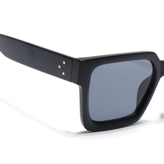 Eyejack Matt Black Square Sunglasses for Men & Women (98018CL1153)