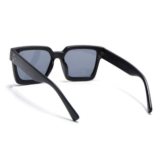 Eyejack Matt Black Square Sunglasses for Men & Women (98018CL1153)