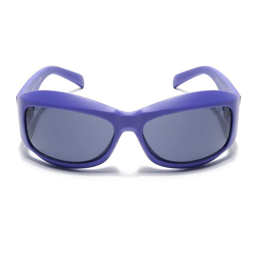 Eyejack Blue Wrap Around Sunglasses for Men & Women (98036CL1082)