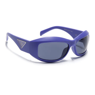 Eyejack Blue Wrap Around Sunglasses for Men & Women (98036CL1082)