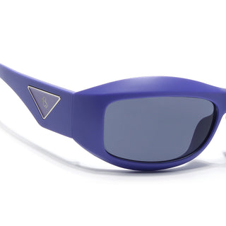 Eyejack Blue Wrap Around Sunglasses for Men & Women (98036CL1082)