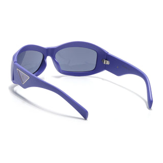 Eyejack Blue Wrap Around Sunglasses for Men & Women (98036CL1082)