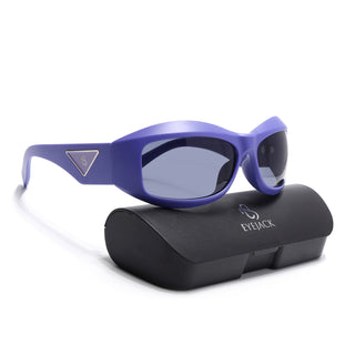 Eyejack Blue Wrap Around Sunglasses for Men & Women (98036CL1082)