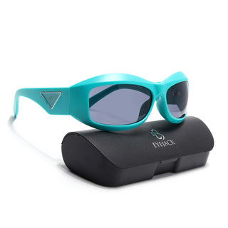 Eyejack Sea Green Wrap Around Sunglasses for Men & Women (98036CL1083)