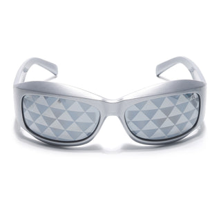 Eyejack Silver Wrap Around Sunglasses for Men & Women (98036CL1084)