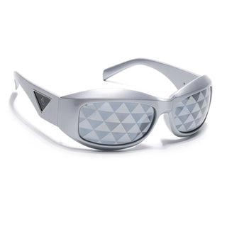 Eyejack Silver Wrap Around Sunglasses for Men & Women (98036CL1084)