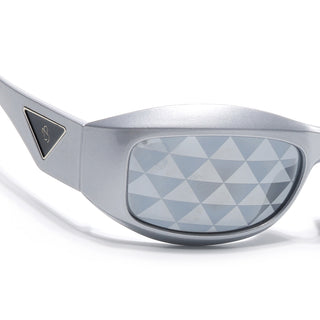 Eyejack Silver Wrap Around Sunglasses for Men & Women (98036CL1084)