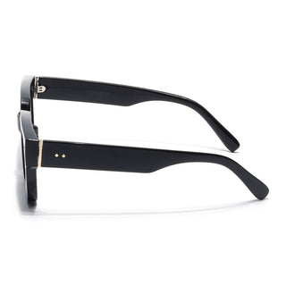 Eyejack Shine Black Square Sunglasses for Men & Women (98170CL1065)