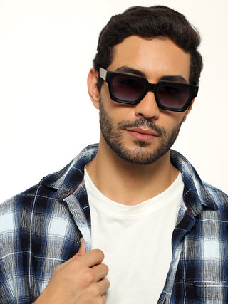 Eyejack Matt Black Square Sunglasses for Men & Women (98170CL1066)