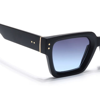 Eyejack Matt Black Square Sunglasses for Men & Women (98170CL1066)