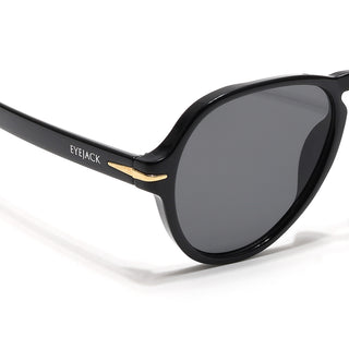 Eyejack Black Aviator Sunglasses for Men & Women (986CL972)