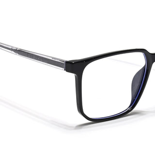 Eyejack Minimals Shine Black Square Eyeglasses for Men & Women (A01FCL1304-C1)