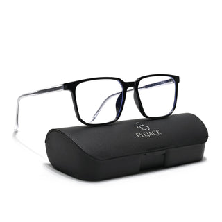 Eyejack Minimals Shine Black Square Eyeglasses for Men & Women (A01FCL1304-C1)