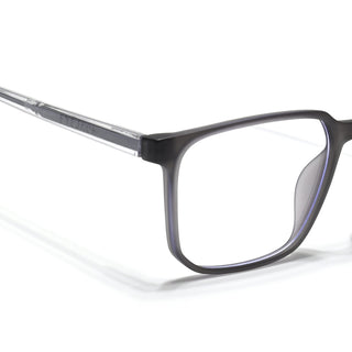 Eyejack Minimals Matt Grey Square Eyeglasses for Men & Women (A01FCL1305-C2)