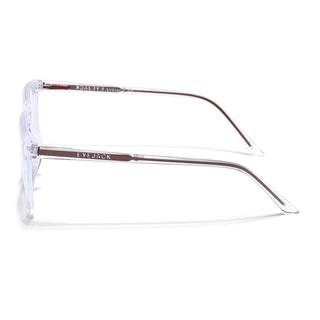 Eyejack Minimals Transparent Square Eyeglasses for Men & Women (A01FCL1306-C3)