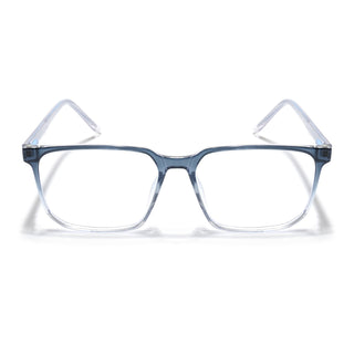 Eyejack Minimals Blue & Clear Square Eyeglasses for Men & Women (A01FCL1307-C4)