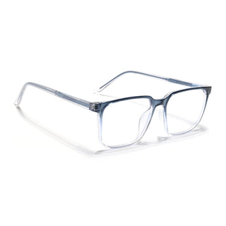 Eyejack Minimals Blue & Clear Square Eyeglasses for Men & Women (A01FCL1307-C4)