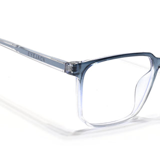 Eyejack Minimals Blue & Clear Square Eyeglasses for Men & Women (A01FCL1307-C4)