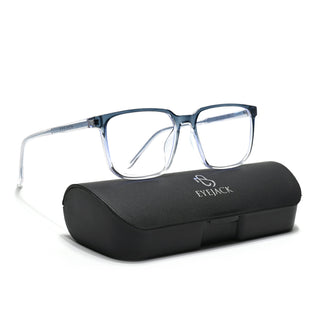 Eyejack Minimals Blue & Clear Square Eyeglasses for Men & Women (A01FCL1307-C4)