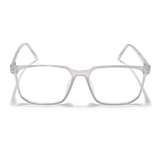 Eyejack Minimals Transparent Grey Square Eyeglasses for Men & Women (A01FCL1308-C5)