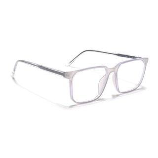 Eyejack Minimals Transparent Grey Square Eyeglasses for Men & Women (A01FCL1308-C5)