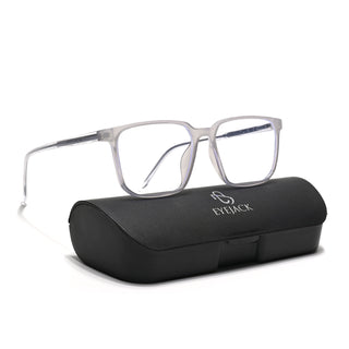 Eyejack Minimals Transparent Grey Square Eyeglasses for Men & Women (A01FCL1308-C5)